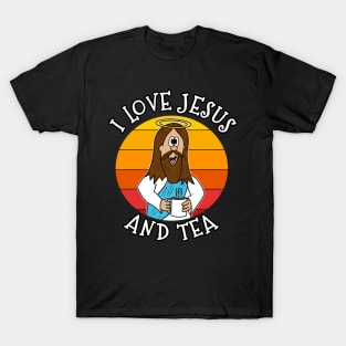 I Love Jesus and Tea Christian Church Funny T-Shirt